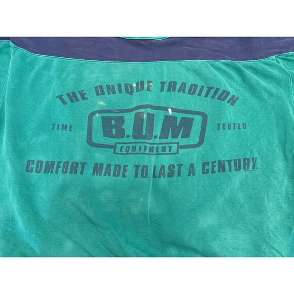 Vintage B.U.M. Equipment 1993 Unique tradition retro boxy baggy 3/4 sleeve - Picture 7 of 7